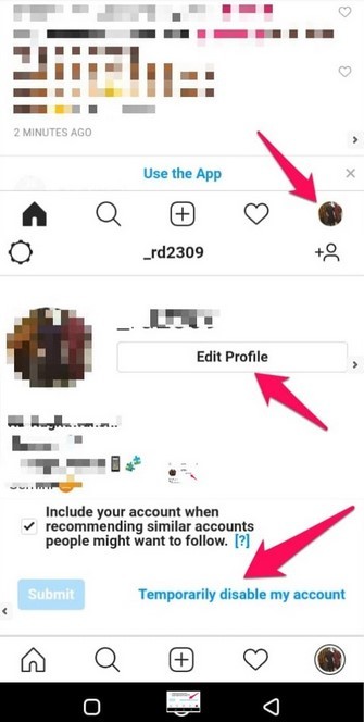 Cara Menonaktifkan Instagram Sementara 1a (FossyBytes)